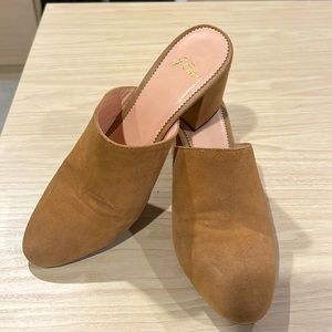 J.Crew Tan Heeled Mule